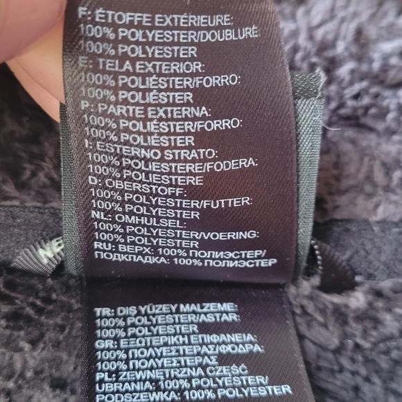 The North Face Women's Osito Fleece Jacket Large Full Zip Black Pockets Fuzzy - Picture 7 of 10